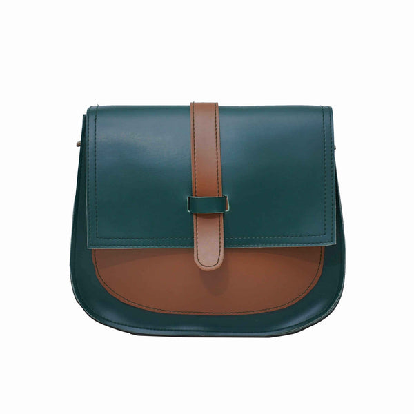 Green Brown Saddle Bag - Scensationel