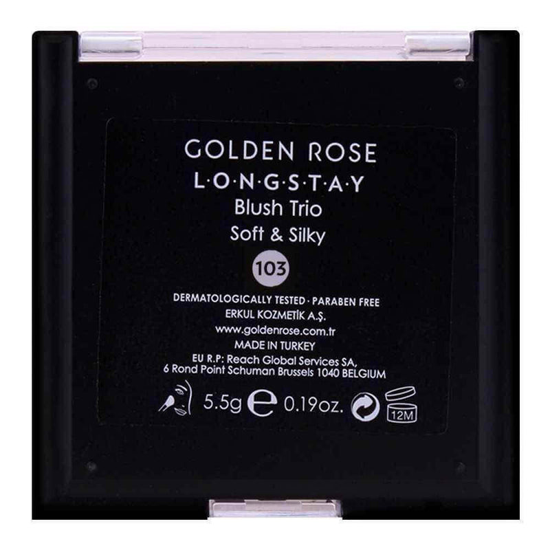 Longstay Blush Trio - Golden Rose Cosmetics Pakistan.