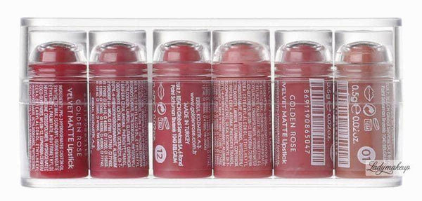 Pack Of 6 Mini Velvet Mix 1 - Golden Rose Cosmetics Pakistan.